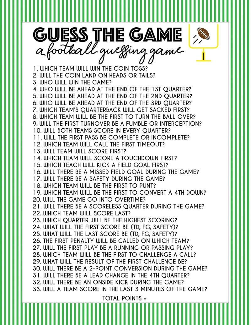 questions for guessing game